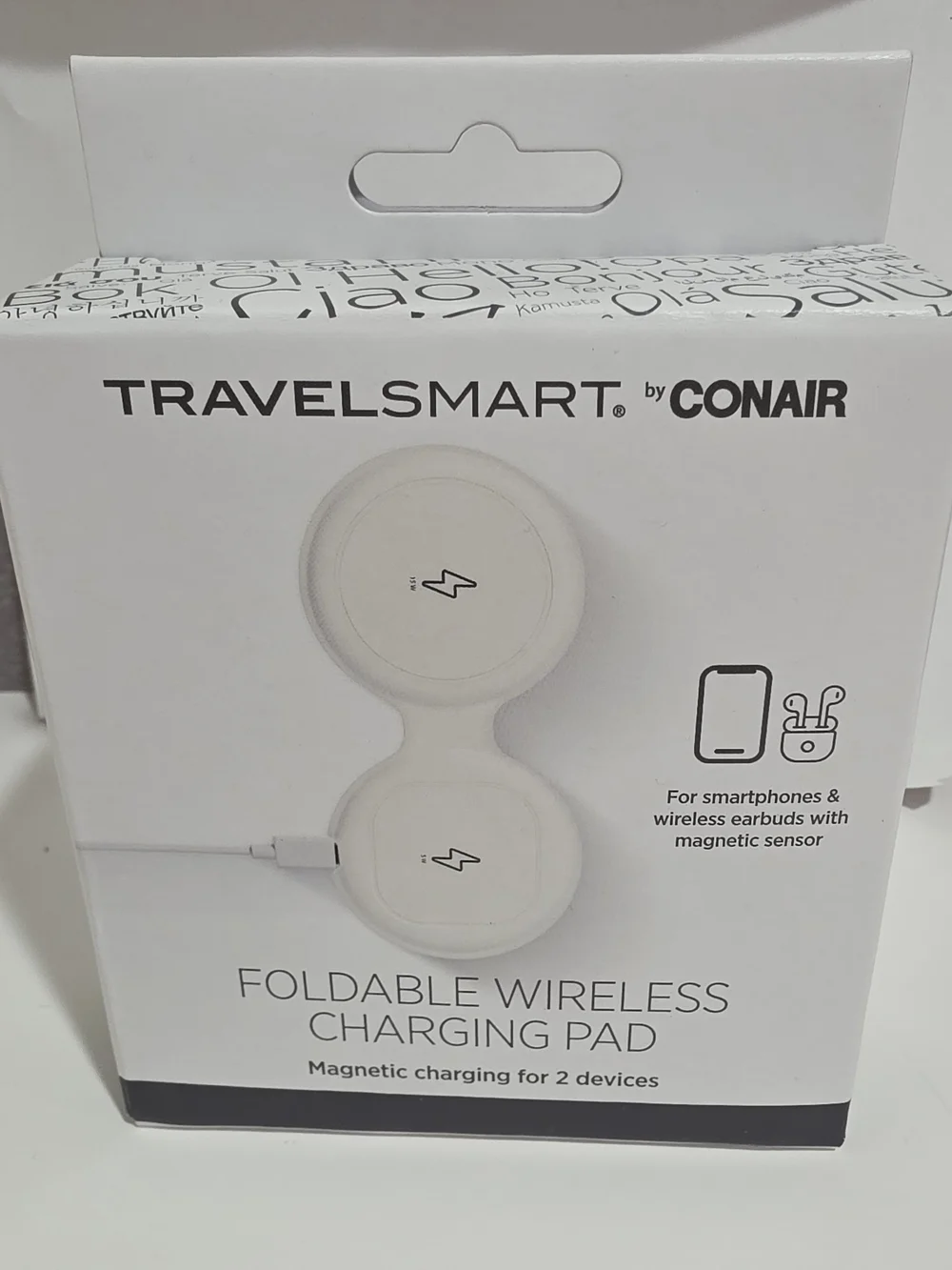 TravelSmart by Conair Foldable Wireless Charging Pad - White